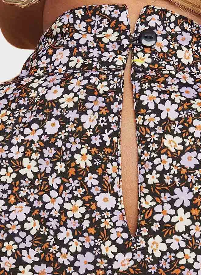 Closet By Styli Floral Printed High Neck Top Multicolour