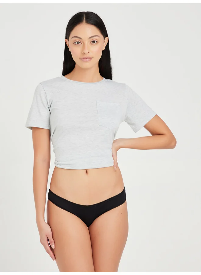 Closet By Styli 5 Pack Plain Lingerie Bottoms Black