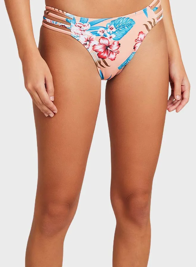 Closet By Styli Hawaiian Floral Ruffle Hem Bikini Set Multicolour