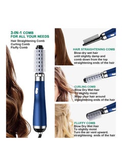 Arabest 3 In 1 Hair Dryer Rotating Brush Blue 22x4cm  - Image 3