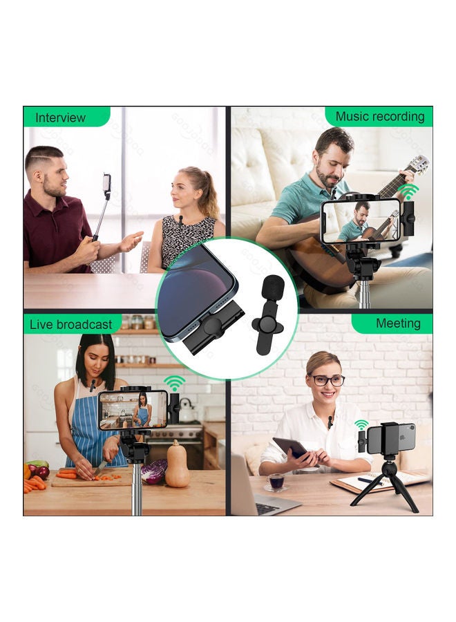 Arabest - Type C Wireless Lavalier Microphone Black - Image 1