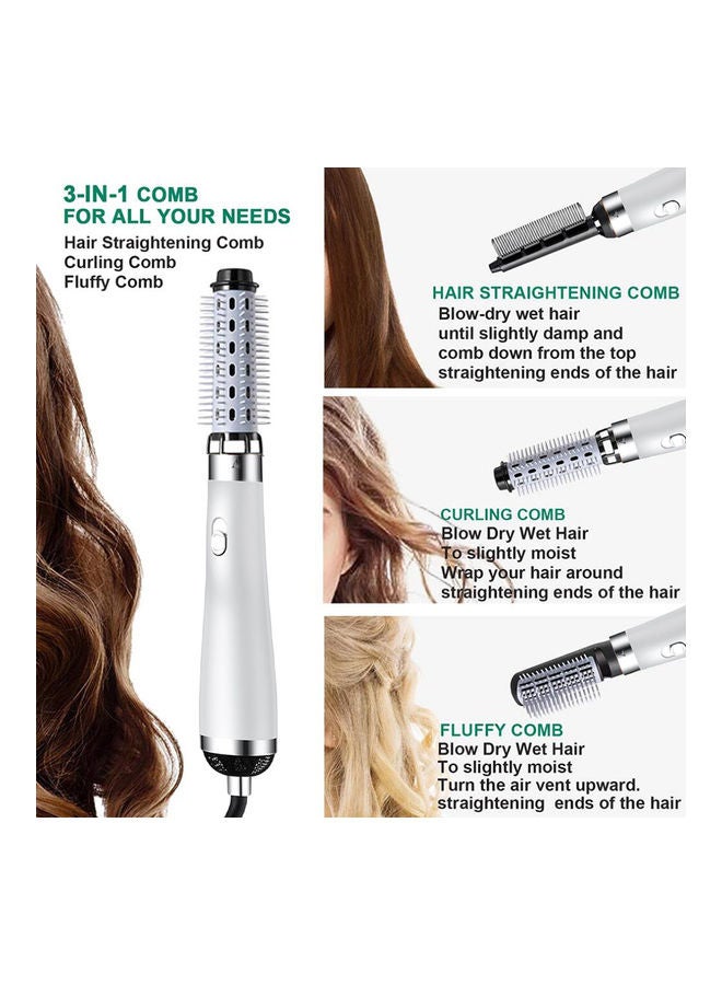 Arabest 3 In 1 Hair Dryer Rotating Brush White 22x4cm  - Image 3