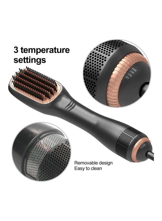 Steam And Infrared Hair Dryer Black 32x5x7cm