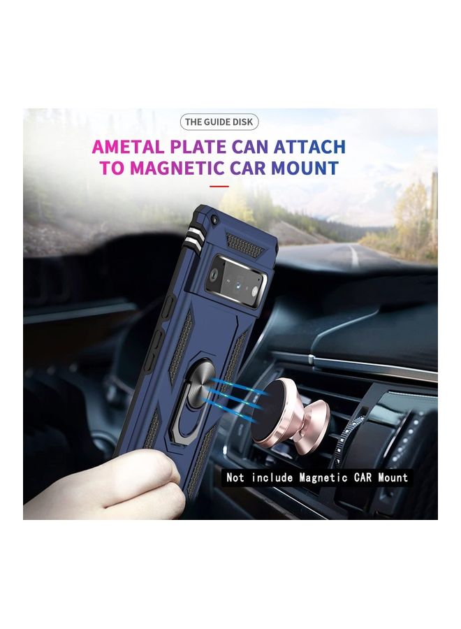 Rock Pow Google Pixel 6 Pro Case With Ring Kickstand blue - Image 4