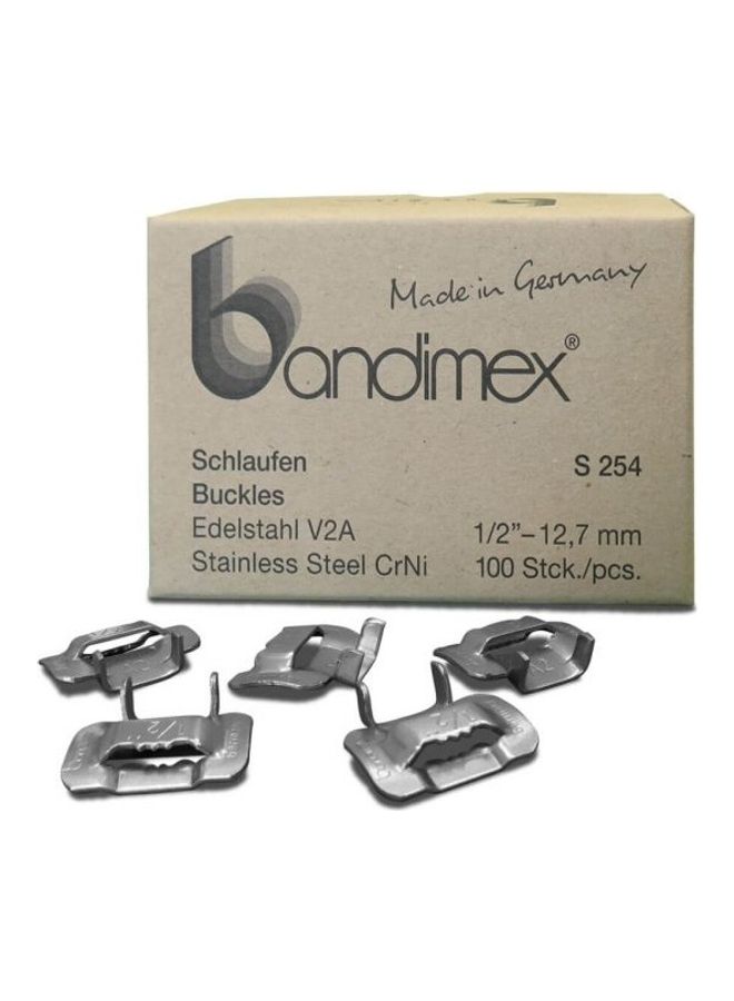 Bandimex 100-Piece Heavy Duty Buckles Silver 1/2"inch 