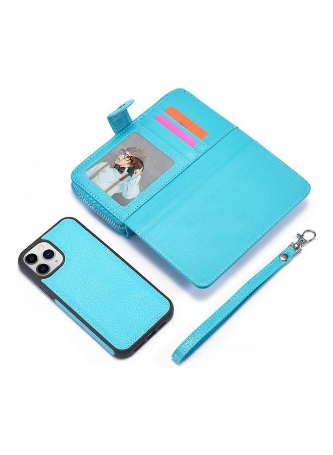 MARGOUN Wallet Flip Case Cover For iPhone 12 Mini Blue  - Image 2