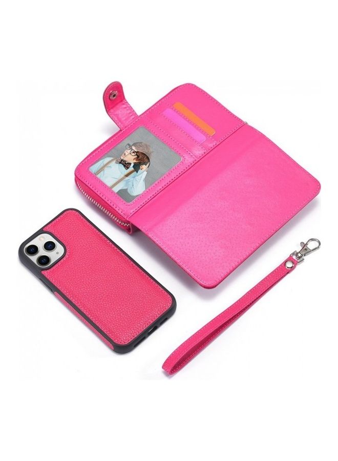 MARGOUN Wallet Flip Case Cover For iPhone 12 Mini Hot Pink  - Image 2