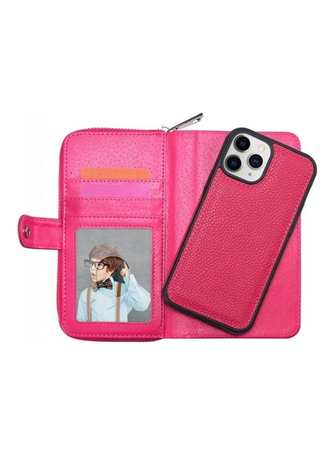 MARGOUN Wallet Flip Case Cover For iPhone 12 Mini Hot Pink  - Image 4