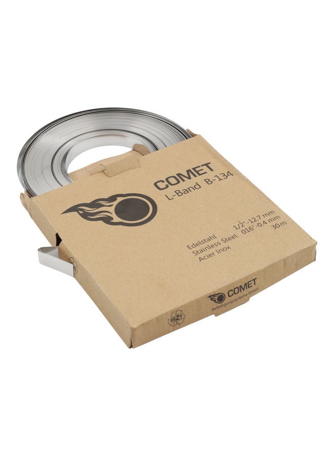Bandimex Stainless Steel Band Silver 1/2"x30meter 