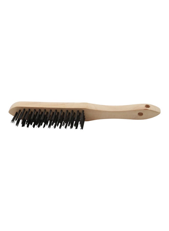 Hero 4-Row Brass Coated Hand Wire Brush Brown 10inch - Image 2