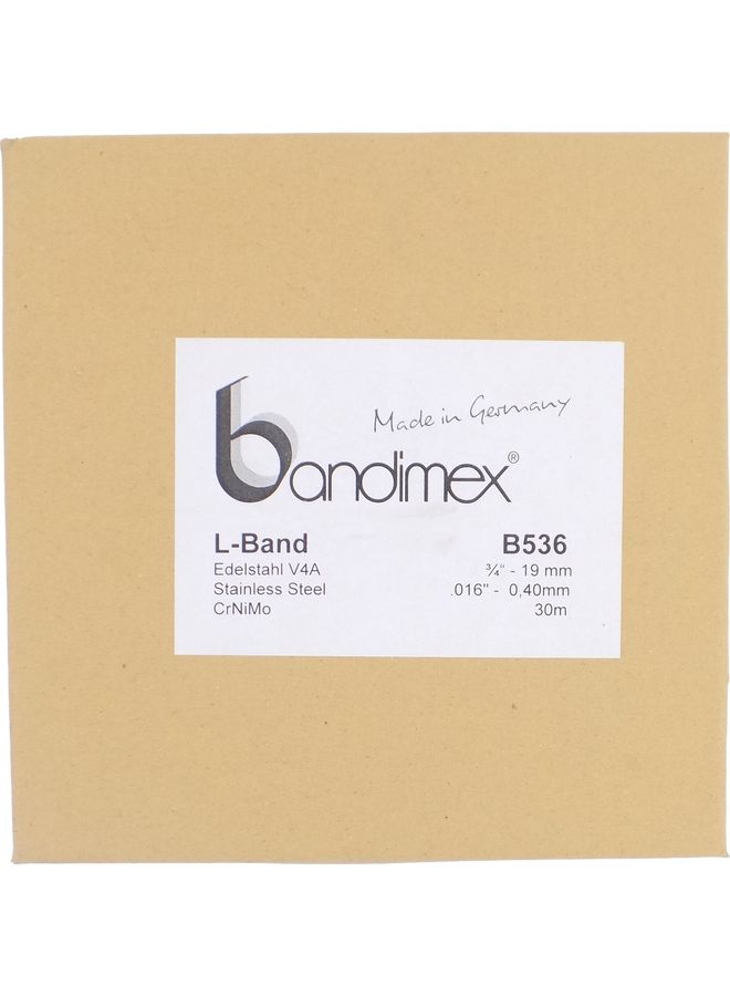 Bandimex Stainless Steel L Band Silver 3/4"x30meter  - Image 2