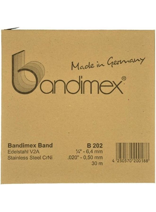 Bandimex Stainless Steel Band Heavy Duty Silver 1/4"x30meter  - Image 2