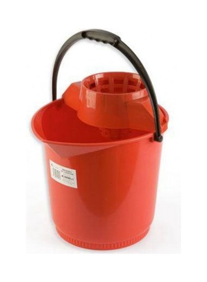 Round Mop Bucket With Wringer Red 33cm