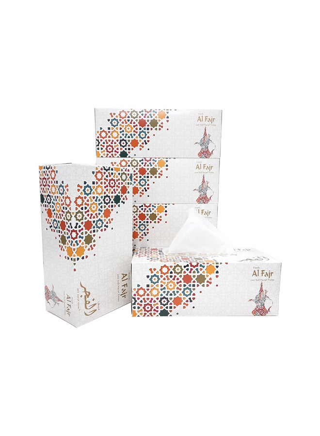 SNH Al Fajr Premium Facial Tissue 200 Sheet Pack Of 10 White 12x9cm  - Image 2