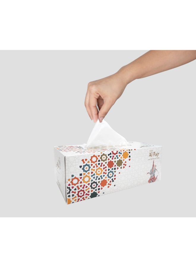 SNH Al Fajr Premium Facial Tissue 200 Sheet Pack Of 10 White 12x9cm  - Image 4