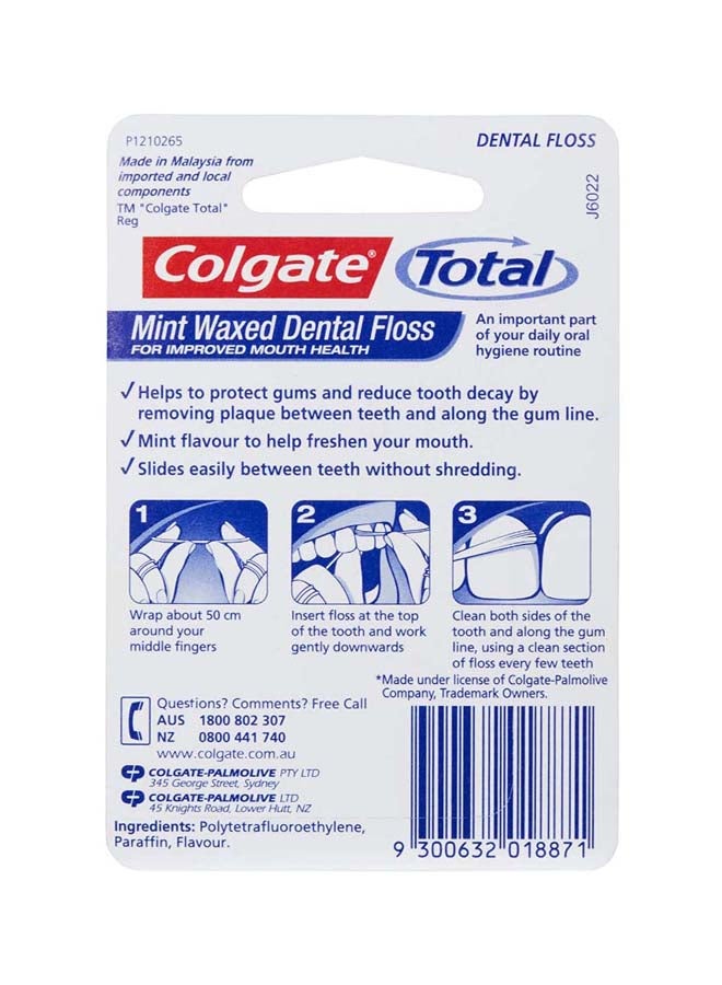 Colgate - Mint Waxed Dental Floss muticolor 25meter - Image 1