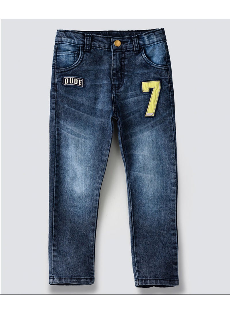 JAM Embroidered Patches Jeans Light Blue  - Image 1