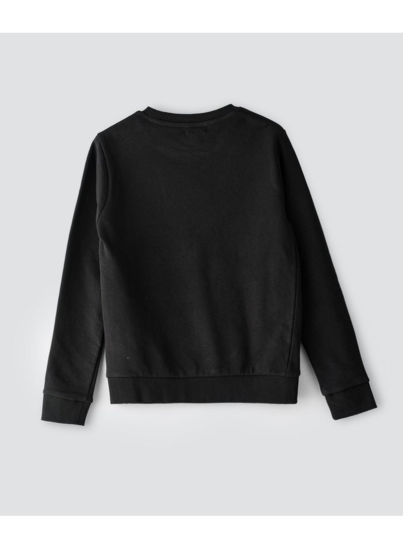 JAM Foil Print At Front Knit Sweatshirt Black  - Image 2