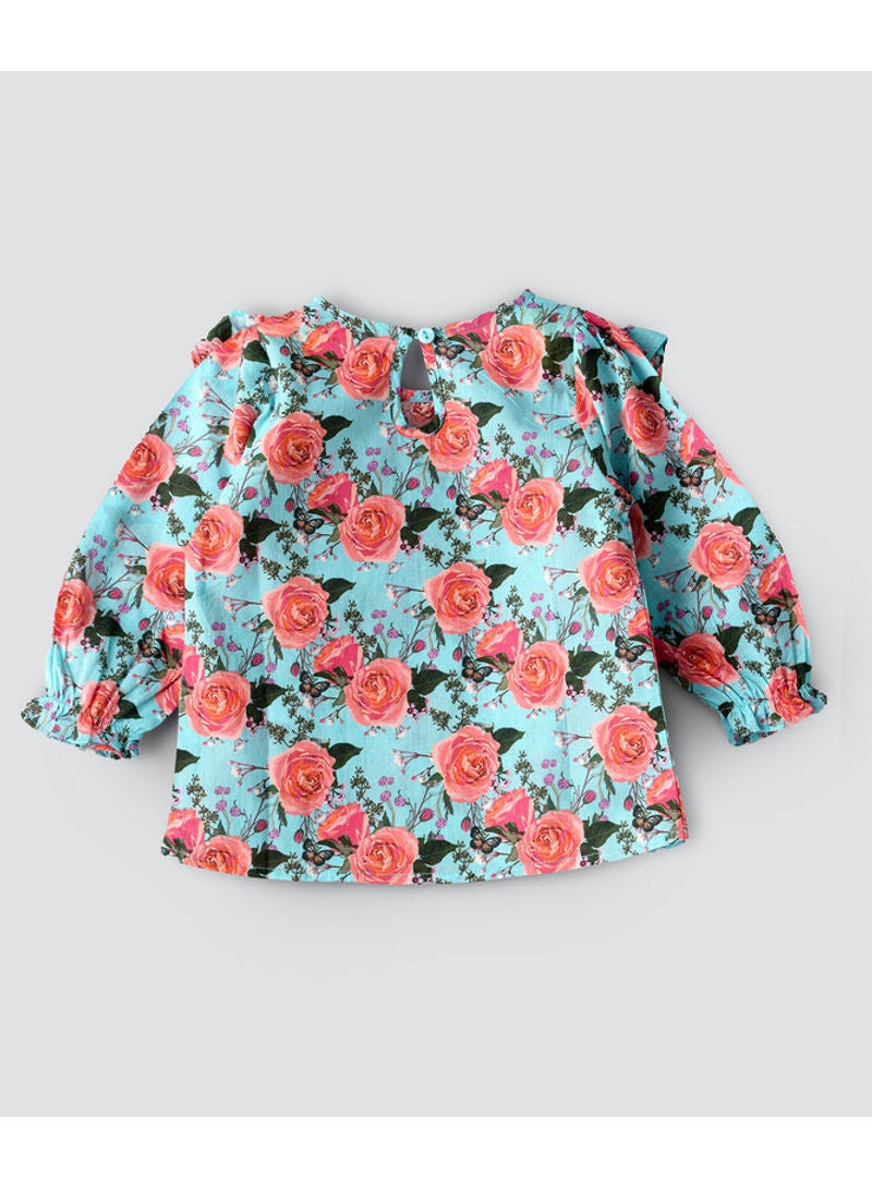 جيلين بلوزة منسوجة مطبوعة بالكامل متعدد الألوان - Image 2