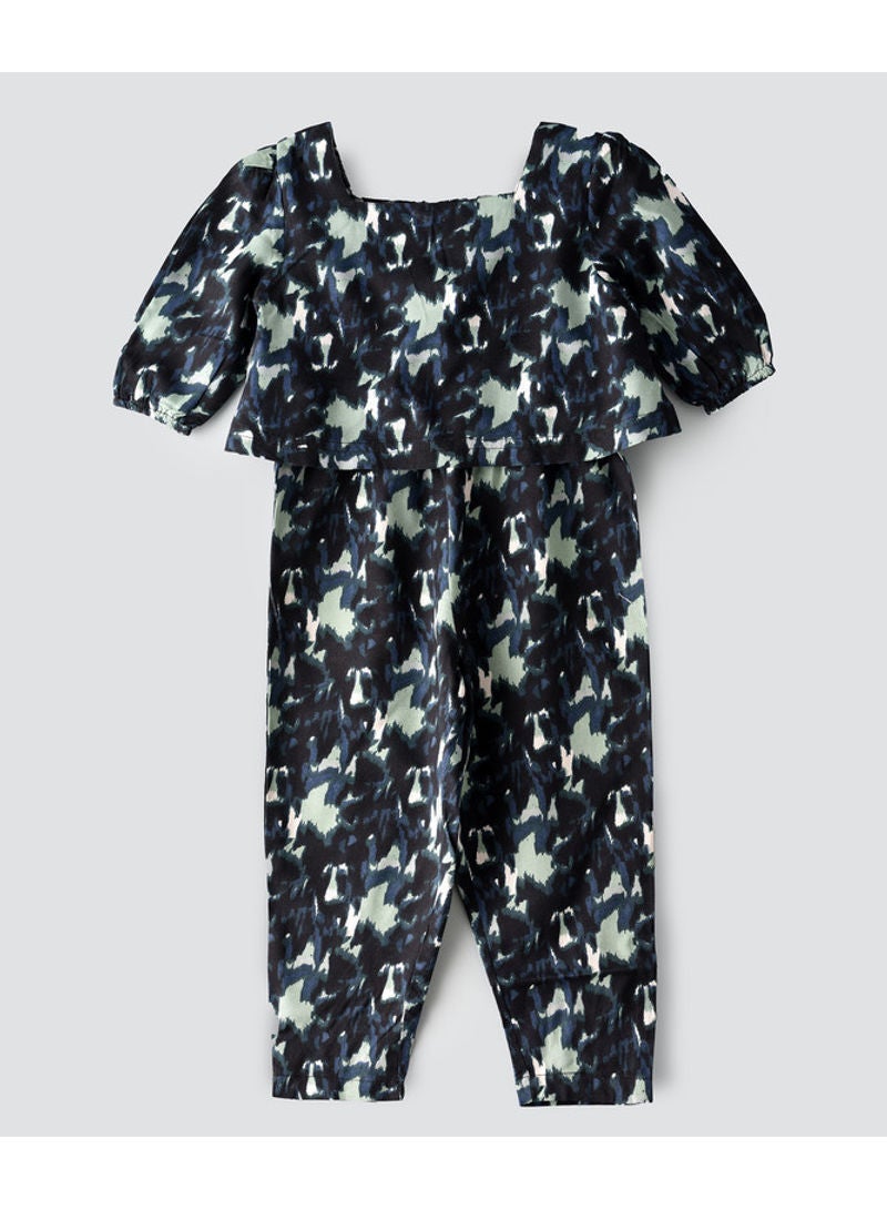 جيلين جمبسوت منسوج ومطبوع بالكامل متعدد الألوان - Image 1