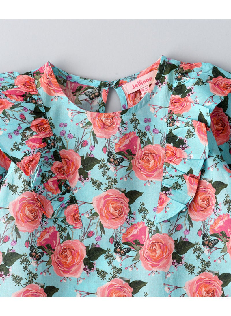 جيلين بلوزة منسوجة مطبوعة بالكامل متعدد الألوان - Image 3