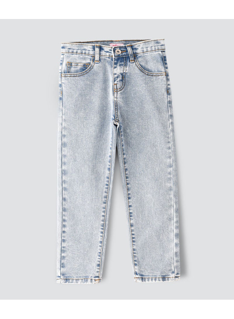 Jelliene Darts At Knee Jeans Ice Blue - Image 1