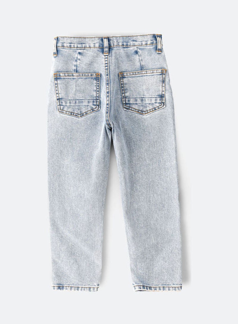 Jelliene Darts At Knee Jeans Ice Blue - Image 2