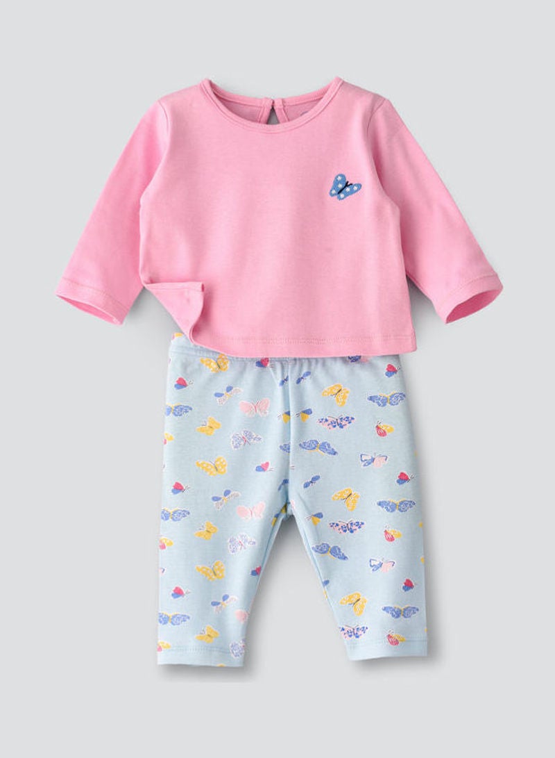 Tiny Hug Printed Pyjama Set Multicolour  - Image 1