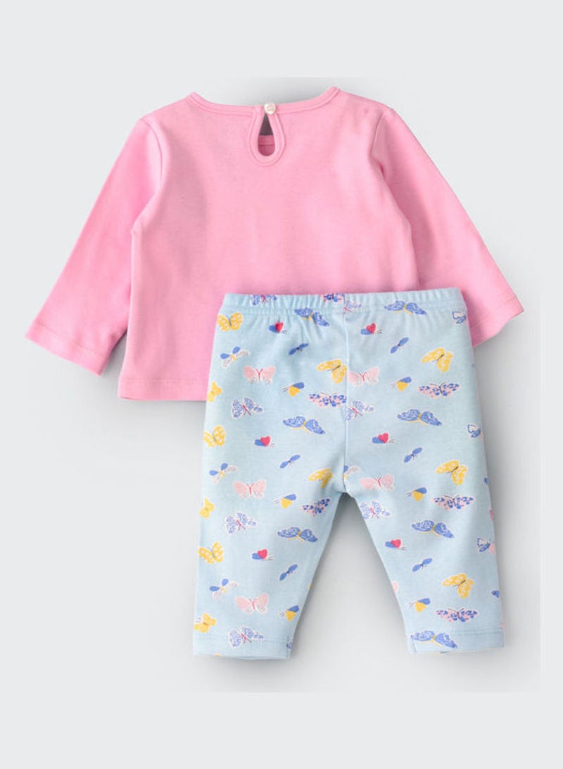 Tiny Hug Printed Pyjama Set Multicolour  - Image 2