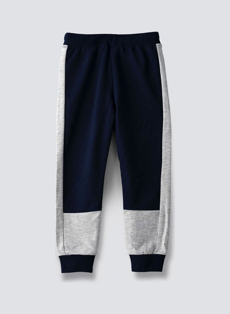 JAM Knit Contrast Drawcord Joggers Navy Blue - Image 2