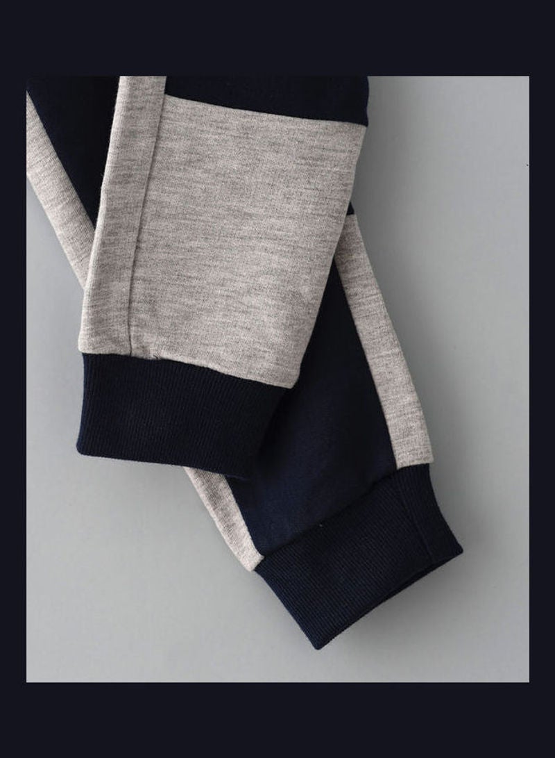 JAM Knit Contrast Drawcord Joggers Navy Blue - Image 3