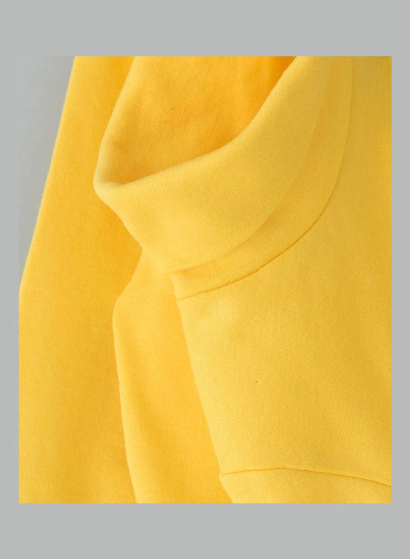 Jelliene Basic Turtle Neck Knit Top Yellow - Image 3