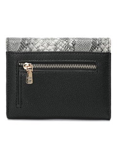 SAGA Women Cover Engraved Distinctive Snake Print Hand Wallet Black/Grey  - Image 3