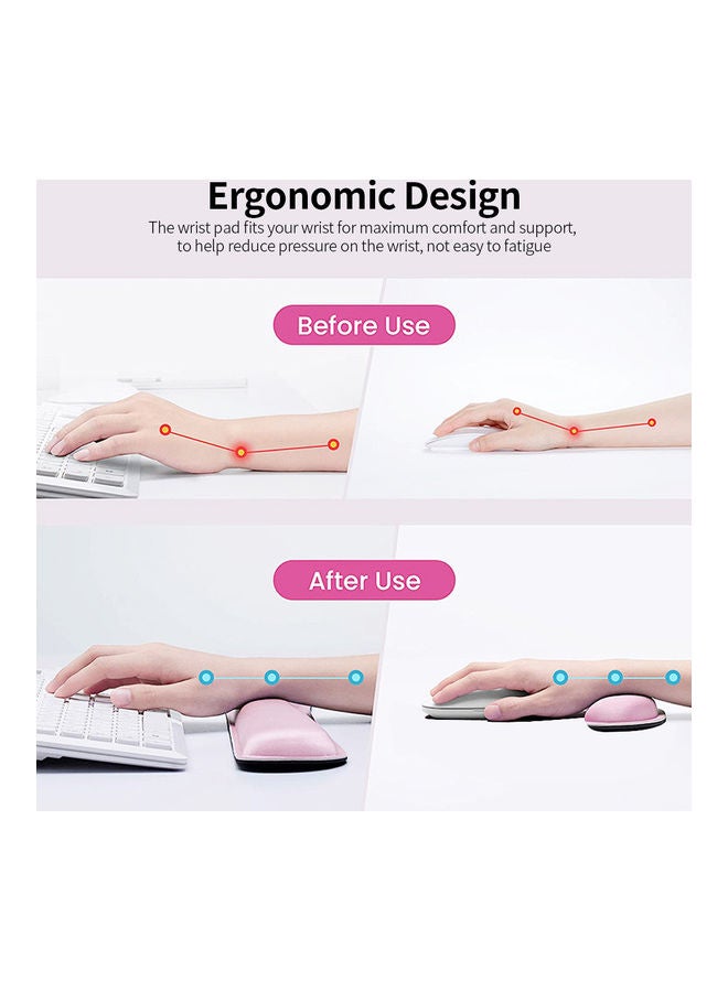 Office Gaming Keyboard Mouse Wrist Pad Black  - Image 5