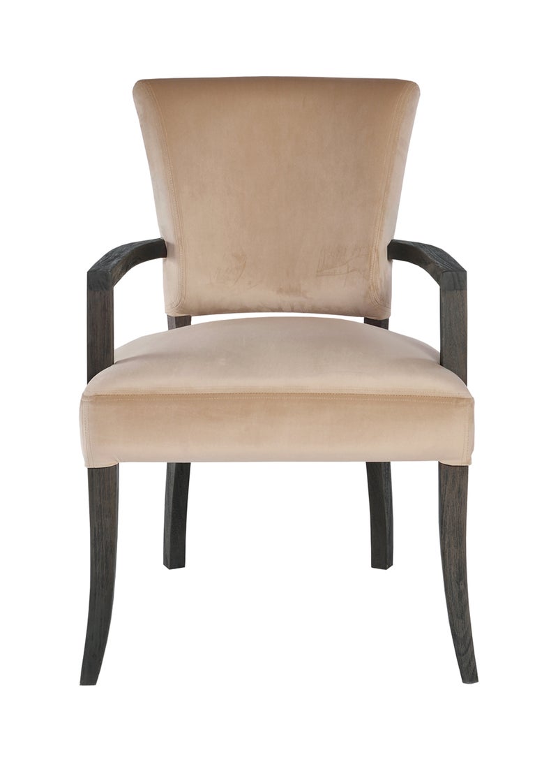 ebb & flow - Durable And Comfy Modern Dining Chair With Fabric Half Covered Beetle Chairs Easy Assembly Oak/Pink 61x66x89cm - Image 1