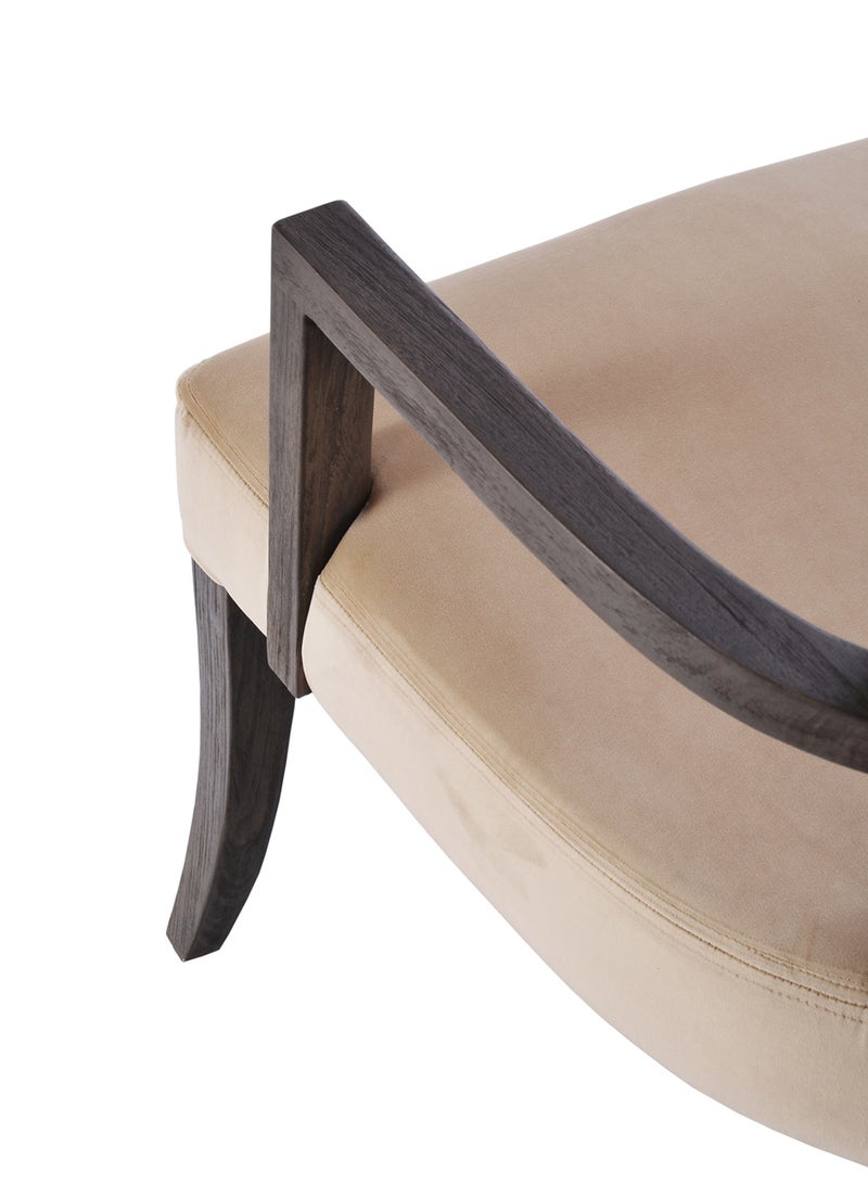 ebb & flow - Durable And Comfy Modern Dining Chair With Fabric Half Covered Beetle Chairs Easy Assembly Oak/Pink 61x66x89cm - Image 1