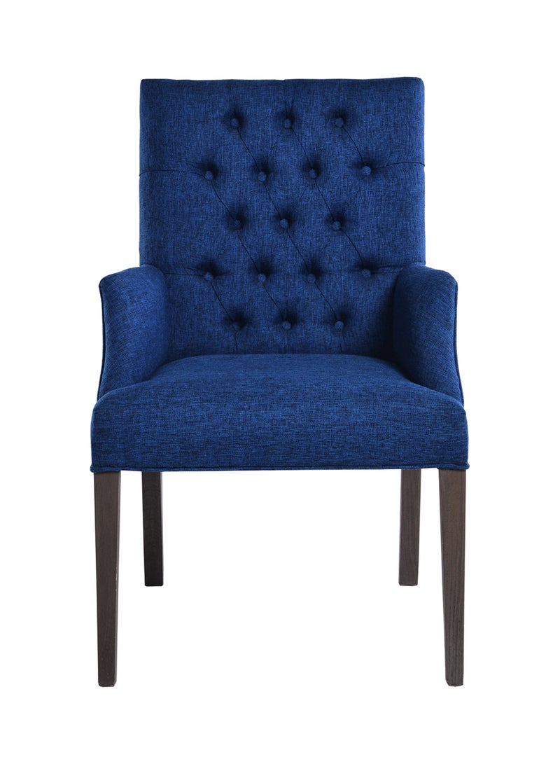 ebb & flow Dining Chair Luxurious - In Oak/Blue Wooden Chair Oak/Blue 63.5 x 67 x 105cm - Image 2