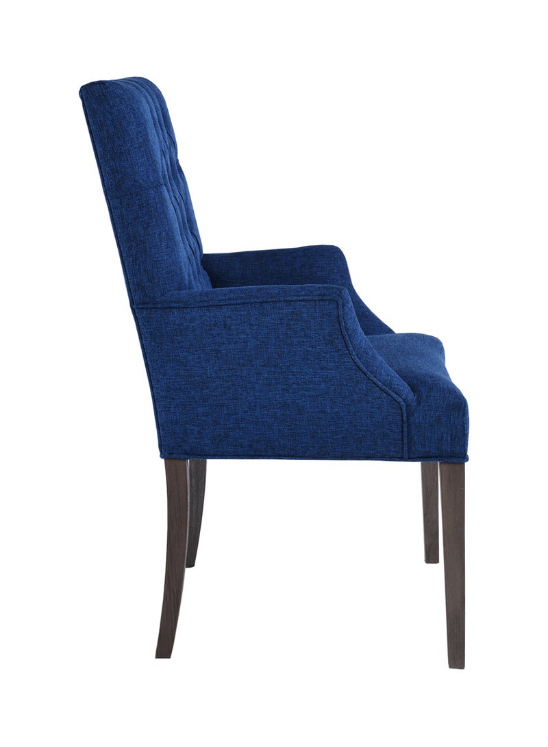 ebb & flow Dining Chair Luxurious - In Oak/Blue Wooden Chair Oak/Blue 63.5 x 67 x 105cm - Image 3