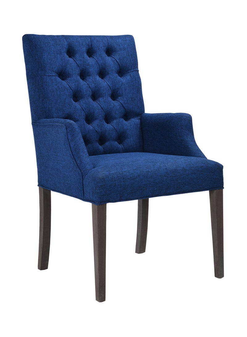 ebb & flow Dining Chair Luxurious - In Oak/Blue Wooden Chair Oak/Blue 63.5 x 67 x 105cm - Image 1