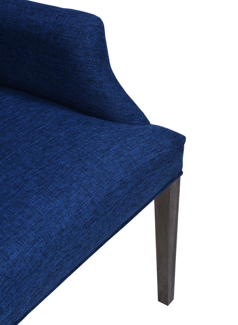 ebb & flow Dining Chair Luxurious - In Oak/Blue Wooden Chair Oak/Blue 63.5 x 67 x 105cm - Image 4