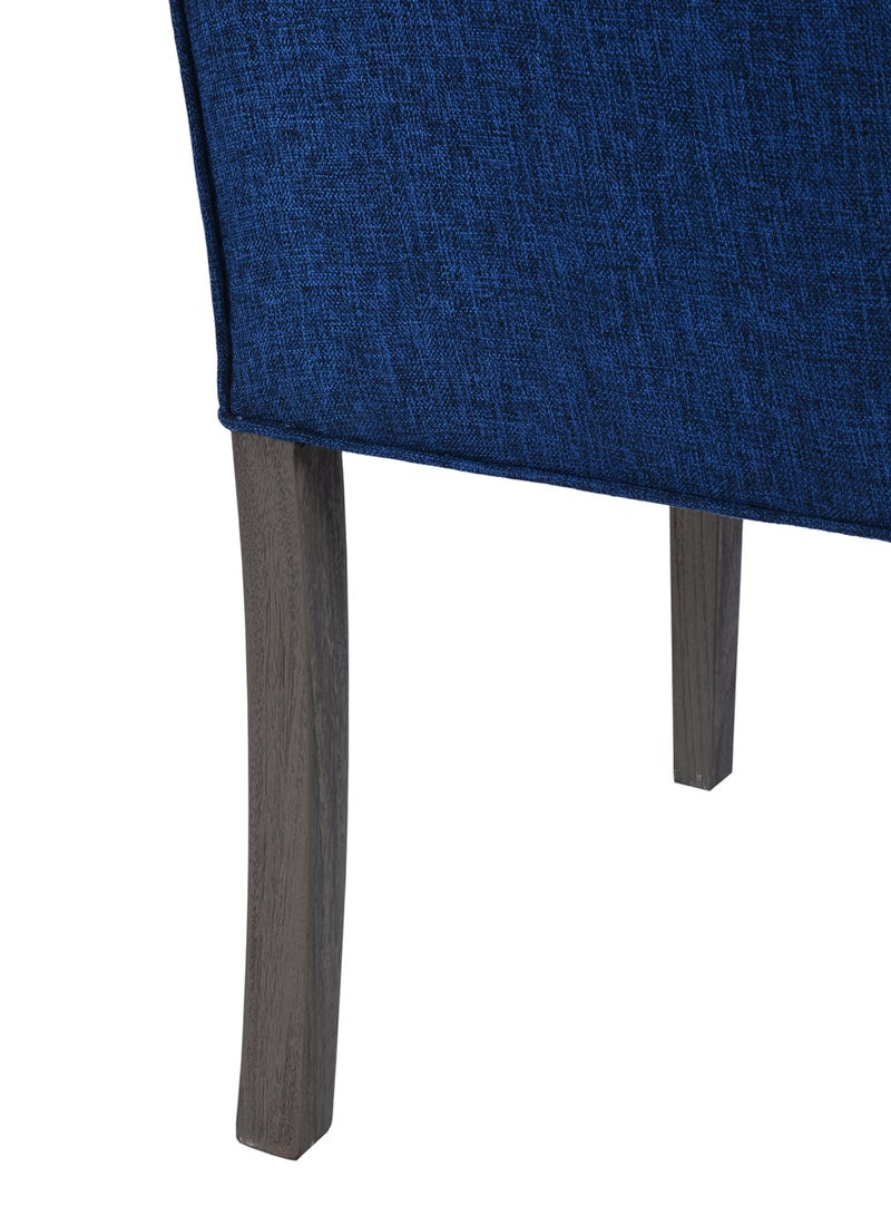 ebb & flow Dining Chair Luxurious - In Oak/Blue Wooden Chair Oak/Blue 63.5 x 67 x 105cm - Image 5