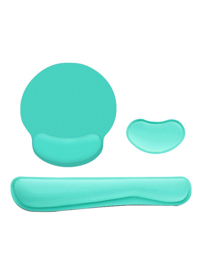 Keyboard Wrist Rest Mouse Pad Set Green  - Image 1