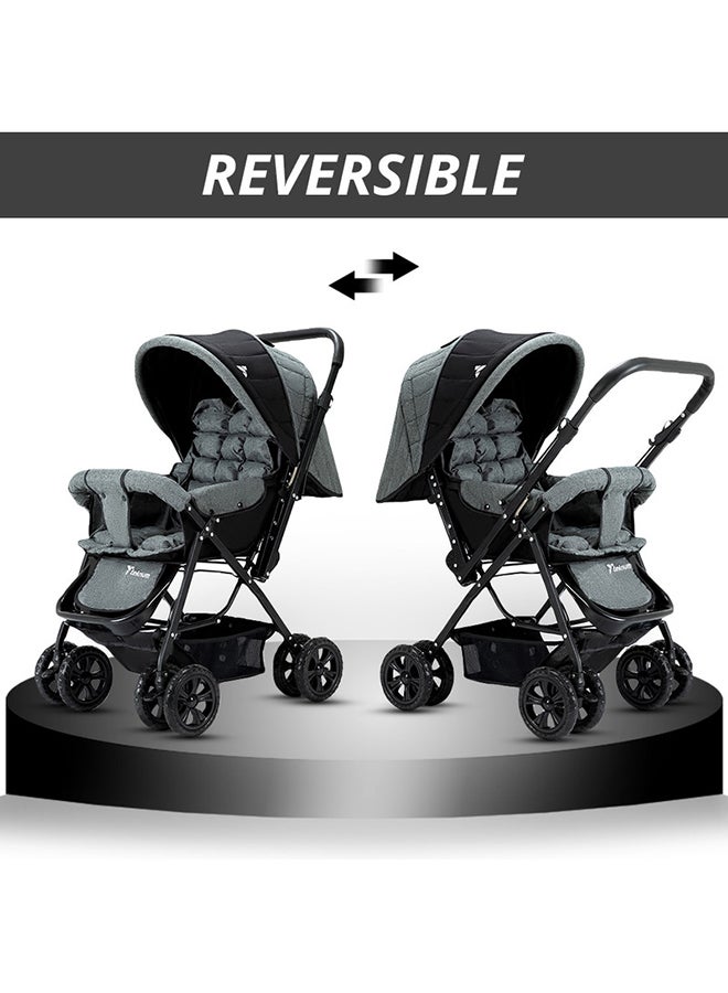 Reversible Trip Stroller And Infant Car Seat Wide Canopy And Seat - Grey - v1636362313/N51503230A_7