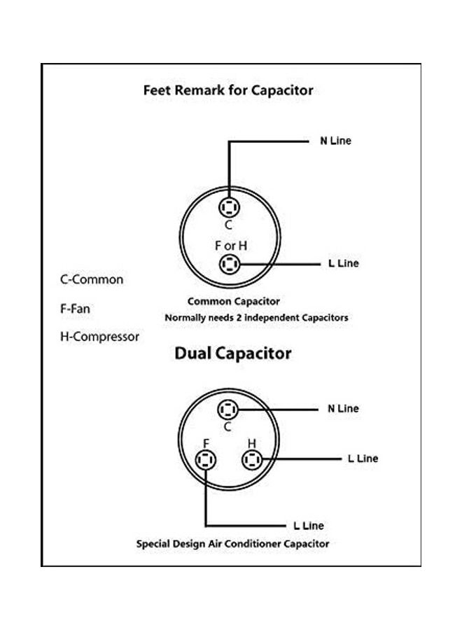 general Air Conditioner Capacitor Round Dural Motor Run Capacitor Withstand 370/450V AC Silver 4inch - Image 3