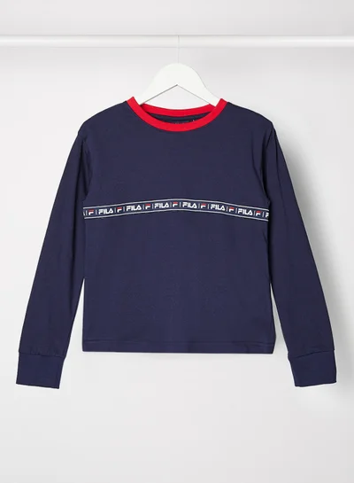 FILA Youth Box Line T-Shirt Blue