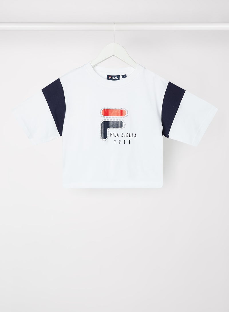 FILA - Kids/Teen Cropped T-Shirt White - Image 1