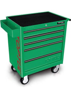 5 Drawer Tool Trolley Green
