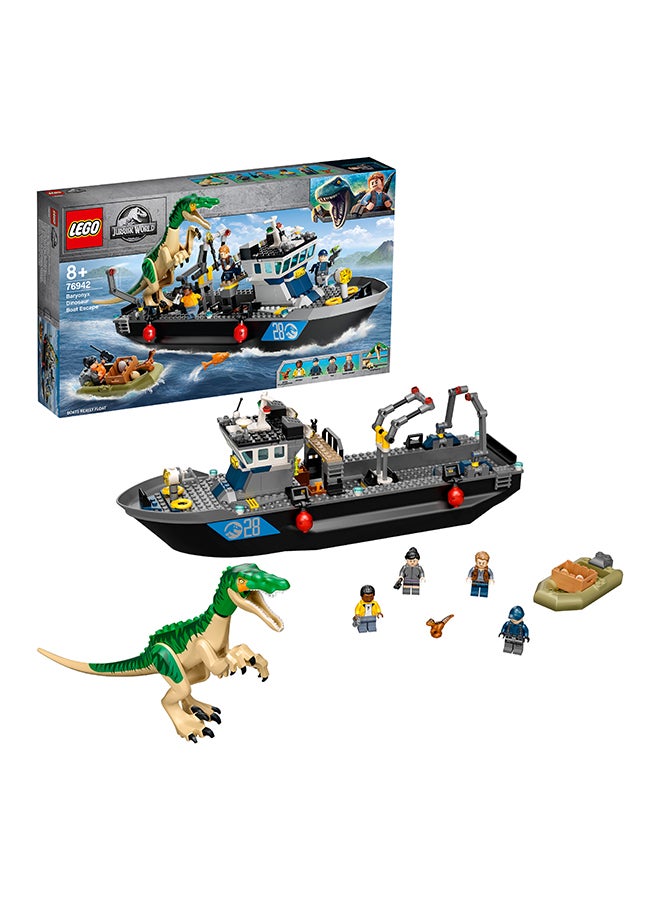 LEGO - 76942 Jurassic World Baryonyx Dinosaur Boat Escape  Building Kit 308 Pieces 3+ Years - Image 1