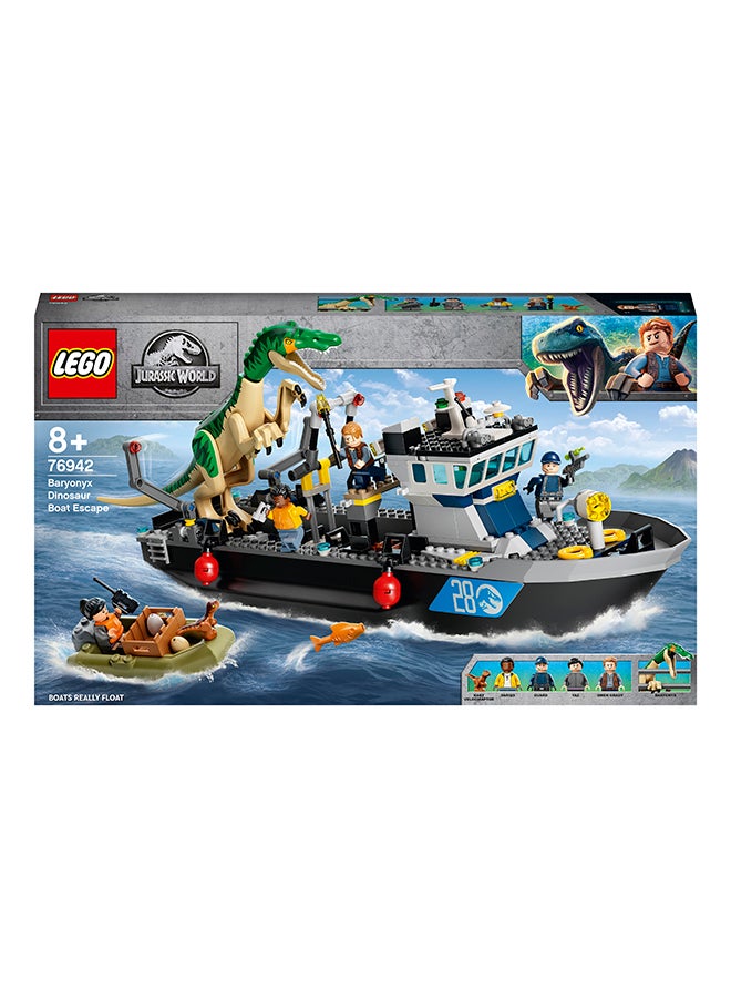 LEGO - 76942 Jurassic World Baryonyx Dinosaur Boat Escape  Building Kit 308 Pieces 3+ Years - Image 1