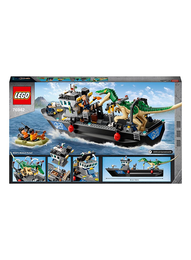 LEGO - 76942 Jurassic World Baryonyx Dinosaur Boat Escape  Building Kit 308 Pieces 3+ Years - Image 1